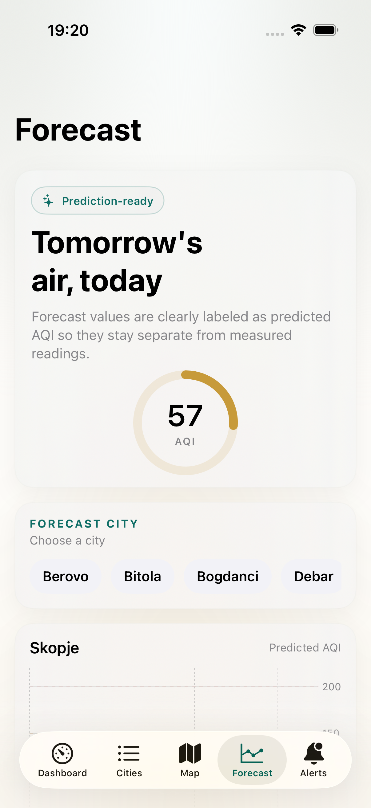 7-day forecast screen